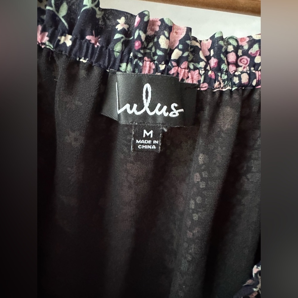 Lulus Floral Patchwork Maxi Dress medium - Picture 5 of 6